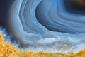 Full-screen view of blue layered landscape agate Royalty Free Stock Photo