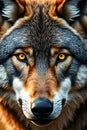 Full screen wolf face close-up Royalty Free Stock Photo