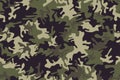 Full seamless abstract military camouflage skin pattern vector for decor and textile. Army masking design Royalty Free Stock Photo