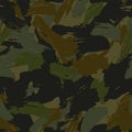Seamless brush camouflage texture skin pattern vector for military textile. Usable for Jacket Pants Shirt and Royalty Free Stock Photo
