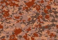 seamless burgundy camouflage texture skin pattern vector for military textile. Usable for Jacket Pants Shirt and Shorts Royalty Free Stock Photo