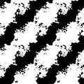 Full Seamless Damaged Haltone Texture Pattern. Monochrome Distressed Vector.