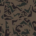 seamless geometric camouflage texture pattern vector. Usable for Jacket Pants Shirt and Shorts. Green army textile fabric print Royalty Free Stock Photo