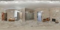 full seamless hdri 360 panorama view in interior of bathroom in modern flat loft apartments in equirectangular projection with