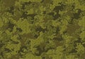 Seamless khaki military camouflage texture pattern vector. Distressed army skin design for textile fabric print and Royalty Free Stock Photo