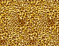 Seamless leopard cheetah animal skin pattern texture vector. Brown Yellow Design for women textile fabric printing Royalty Free Stock Photo