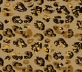 seamless leopard cheetah texture animal skin pattern. Brown textile fabric print. Suitable for fashion use. Vector Royalty Free Stock Photo