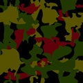 Seamless military camouflage dark texture skin pattern vector for textile. Usable for Jacket Pants Shirt and Royalty Free Stock Photo