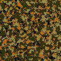 Seamless military camouflage dark texture skin pattern vector for textile. Usable for Jacket Pants Shirt and Royalty Free Stock Photo