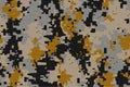 seamless orange digital camouflage texture pattern. Usable for Jacket Pants Shirt and Shorts. Army textile fabric print