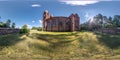 Full seamless spherical hdri panorama 360 degrees angle near neo gothic decorative medieval style architecture church in Royalty Free Stock Photo