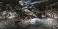 full seamless spherical hdri 360 panorama inside underground dragon pit cave in equirectangular projection, VR AR virtual reality