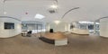 Full seamless spherical hdri 360 panorama in interior work room or director or manager office in modern working office in