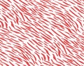 seamless tiger and zebra stripes animal skin pattern. Red white texture for textile fabric print. Suitable for fashion use Royalty Free Stock Photo