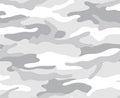seamless gray military camouflage texture pattern vector. Black white textile fabric print. Army camo background Royalty Free Stock Photo
