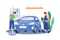 Full Service Car Wash Illustration concept on white background Royalty Free Stock Photo