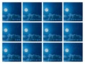 Full set of design zodiac constellations with full moon in the n Royalty Free Stock Photo