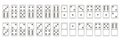 Full set of domino, illustration Royalty Free Stock Photo