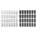 Full set domino pieces. Royalty Free Stock Photo