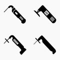 Full set oscillating multi tool solid icons Royalty Free Stock Photo
