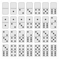 Full set white domino pieces. Royalty Free Stock Photo