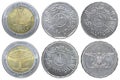 Set of Yemeni rials coin Royalty Free Stock Photo