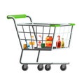 Full shopping trolley cart