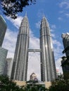 A full shot of the majestic Petronas Twin Tower