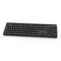 Full Size Black Computer Keyboard on White Background Royalty Free Stock Photo