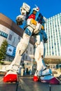 Full size Gundam Performances Outside DiverCity Tokyo Plaza, Odaiba, Tokyo, Japan - 27 November 2015: It is 18m tall The
