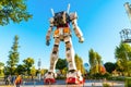 Full size Gundam Performances Outside DiverCity Tokyo Plaza, Odaiba, Tokyo, Japan - 27 November 2015: It is 18m tall The