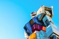 Full size Gundam Performances Outside DiverCity Tokyo Plaza, Odaiba, Tokyo, Japan - 27 November 2015: It is 18m tall The