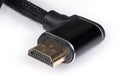 Full-size HDMI connector on the cable edge close-up Royalty Free Stock Photo