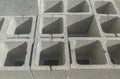 Full size hollow concrete blocks Royalty Free Stock Photo