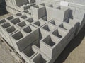 Full size hollow concrete blocks Royalty Free Stock Photo