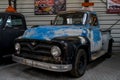 Full-size pickup truck Ford F-100 Blue Patina second generation, 1955