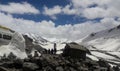 Snow mountain range view along the way in northern of  India Royalty Free Stock Photo