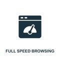 Full Speed Browsing icon from seo collection. Simple line Full Speed Browsing icon for templates, web design and infographics