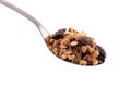 Full spoon of granola Royalty Free Stock Photo