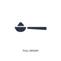 full spoon icon on white background. Simple element illustration from measurement concept
