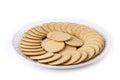 Full stack of patterned mexican galleta cookies