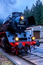 Full steam ahead with the Rodelblitz special train near Schmalkalden Royalty Free Stock Photo