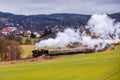 Full steam ahead with the Rodelblitz special train near Schmalkalden Royalty Free Stock Photo