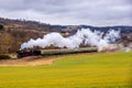 Full steam ahead with the Rodelblitz special train near Schmalkalden Royalty Free Stock Photo