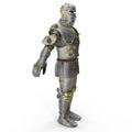 Full suit of Armour on white. 3D illustration Royalty Free Stock Photo