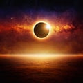 Full sun eclipce Royalty Free Stock Photo