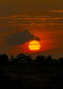 Full sunset silhouette