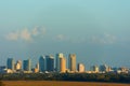 Full Tampa Florida skyline showing construction growth on south Royalty Free Stock Photo