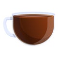 Full tea cup icon, cartoon style Royalty Free Stock Photo