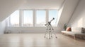 Full Telescope Design With Partial Overlap: Hyper-realistic Empty Living Room Photography